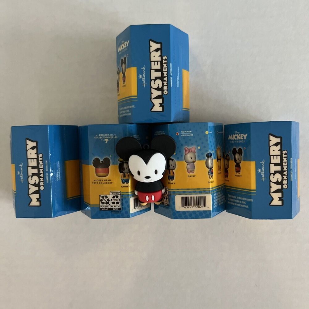 HALLMARK MYSTERY ORNAMENTS 2023 DISNEY MICKEY MOUSE & FRIENDS LOT OF 5 NEW SEALD